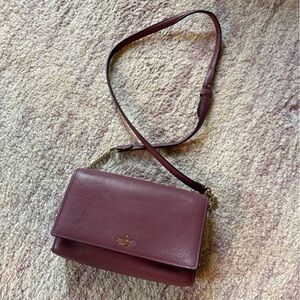 Kate Spade dark mauve Leather Shoulder Bag